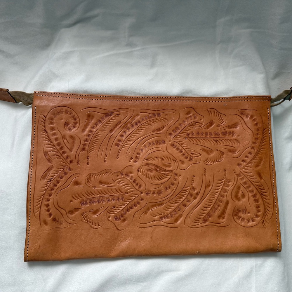 Embossed Leather Clutch